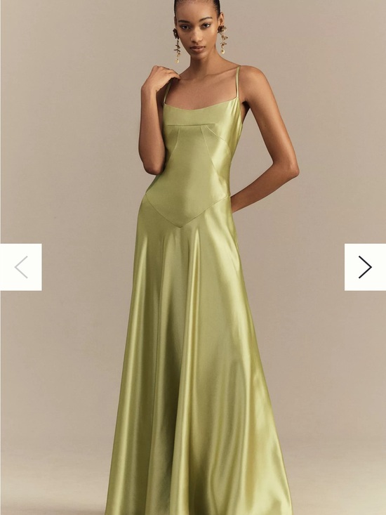Mare Mare Dresses & Skirts - Satin Maxi Slip Dress in Olive